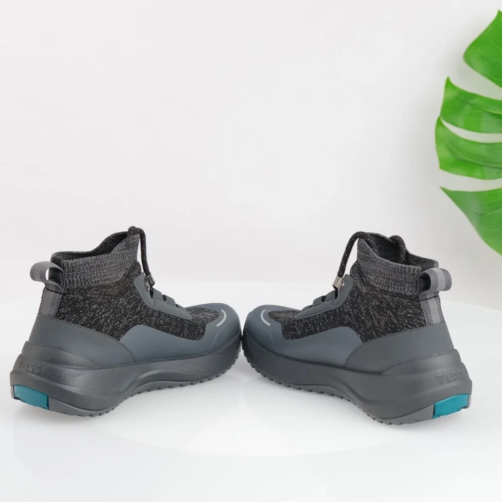 Vessi Womens Stormburst High Top Boot Sneakers Size 5 Waterproof Gray Black Shoe